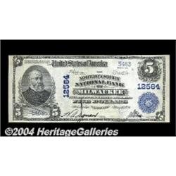 Milwaukee, WI - $5 1902 Plain Back Fr. 609 The