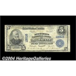 Milwaukee, WI - $5 1902 Plain Back Fr. 609 The