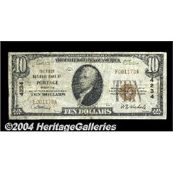 Portage, WI - $10 1929 Ty. 1 The First NB Ch.
