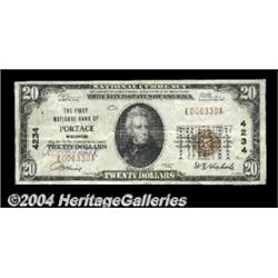 Portage, WI - $20 1929 Ty. 1 The First NB Ch.