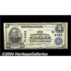 Waupaca, WI - $5 1902 Plain Back Fr. 601 The