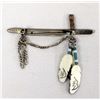 Image 2 : Native American Navajo Sterling Silver Pipe Pin
