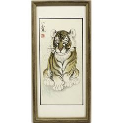 Original Chinese Tiger Painting, Signed by Artist