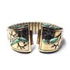 Image 1 : Navajo Gold Plate on Sterling Overlay Watch Band