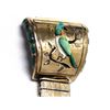 Image 3 : Navajo Gold Plate on Sterling Overlay Watch Band