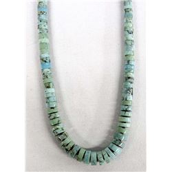 Navajo Graduated Turquoise Heishi Bead Necklace