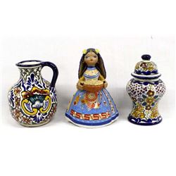 Talavera and Tonala Pottery Decor, 3 Pieces