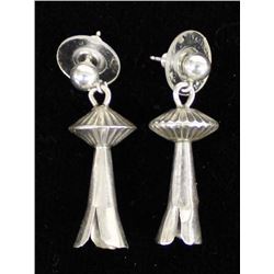 Navajo Sterling Silver Squash Blossom Earrings