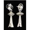 Image 1 : Navajo Sterling Silver Squash Blossom Earrings