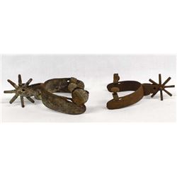 2 Rustic New Mexico Cowboy Single Spurs