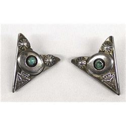 Native American Navajo Turquoise Collar Tips