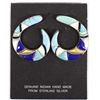 Image 1 : Navajo Stone & Shell Overlay on Sterling Earrings