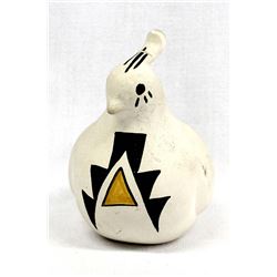 Native American Acoma Hand Painted Ceramic Quail