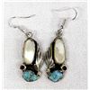 Image 1 : Navajo Sterling & Mother of Pearl Earrings