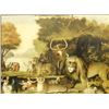Image 2 : Peaceable Kingdom Print in Antique Walnut Frame