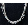 Image 2 : Native American Liquid Silver & Turquoise Necklace