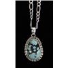 Image 1 : Sterling and Mountain Cloud Turquoise Necklace