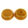 Image 1 : Antique Amber Celluloid Powder Box & Hair Receiver