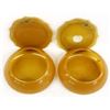 Image 2 : Antique Amber Celluloid Powder Box & Hair Receiver