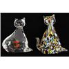 Image 1 : 2 Glass Cat Paperweights