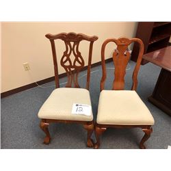 (2) wooden chairs