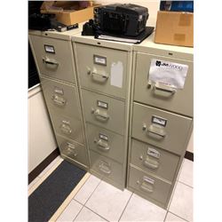(3) file cabinets, (4) drawers each