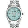 Image 4 : Rolex Mens Stainless Steel Ice Blue Diamond Datejust Wristwatch