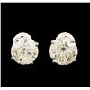 Image 1 : 14KT White Gold 2.95 ctw Diamond Stud Earrings