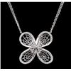 Image 2 : 0.71 ctw Diamond Necklace - 14KT White Gold