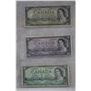 Canada Paper Money - 3 Bills