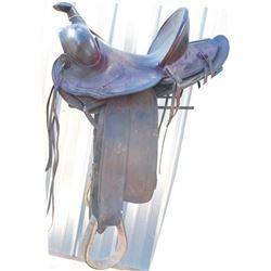 Hamley 30-40's high back border tooled saddle