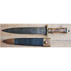 way early bone handle spear point knife