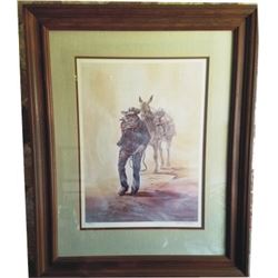 Carlos Hadaway framed, signed and #'d print