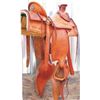 Image 2 : WML Huston buckaroo saddle, new condition, w/silver horn cap, cantle plate