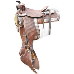 documented Gene Autry saddle, 1940's era with lots of nickel silver mountings