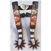 Image 1 : Kelly Bros heart pattern silver, brass & copper mounted spurs
