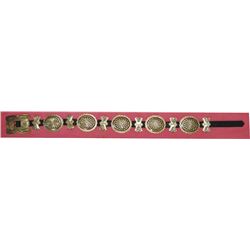 signed Navajo silver belt