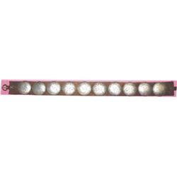 Navajo concho belt, thunder birds, moon and stars