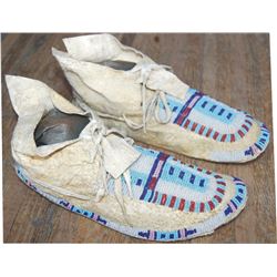 Plains Indian beaded moccasins