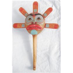 2 North West wooden dance rattles
