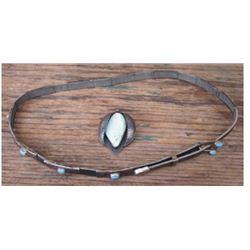 Navajo silver & turquoise, very nice 2 1/2" pennant