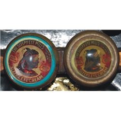Sleepy Eye old glass rosettes