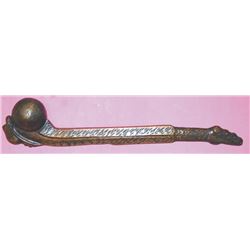 Indian carved wooden ball war club
