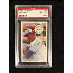 1970 KELLOGG'S #66 JOSE LABOY (VG-EX 4) PSA