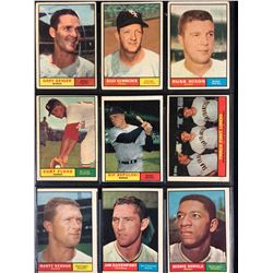 1961 TOPPS BASEBALL TRADING CARD LOT