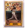 Image 1 : 1987 Topps #320 Barry Bonds ROOKIE CARD