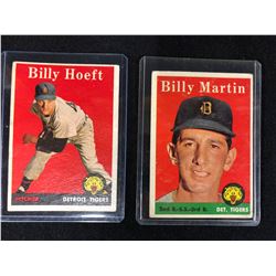 1958 TOPPS BASEBALL TRADING CARDS LOT (HOEFT, MARTIN)