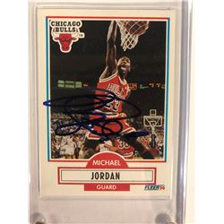 MICHAEL JORDAN 1990-91 Fleer #26 Chicago Bulls (AUTOGRAPHED)