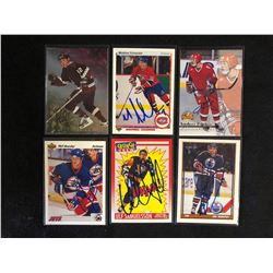 AUTOGRAPHED HOCKEY CARD LOT (HOUSLEY, TOCCHET & MORE)