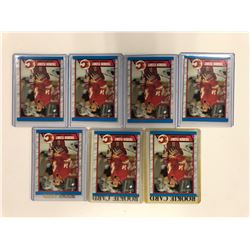 1989-90 O-Pee-Chee Theo Fleury ROOKIE Calgary Flames #232 (7 CARDS)